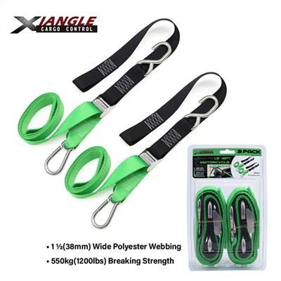 1.5'' X 6' Stainless Steel Cam Buckle Strap With Hooks -2 Pack Motorcycle Straps