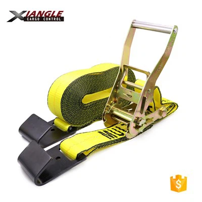 Nagy teherbírású, 2 hüvelykes rakományrögzítő öv racsnis heveder lapos kampóval